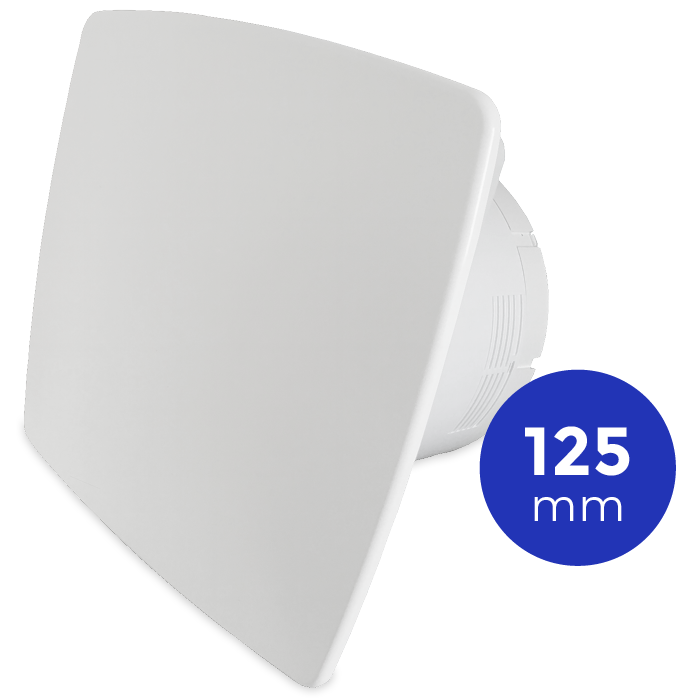 Pro-Design badkamer/toilet ventilator - STANDAARD (KW125) - Ø125mm - WIT *Bold-Line*