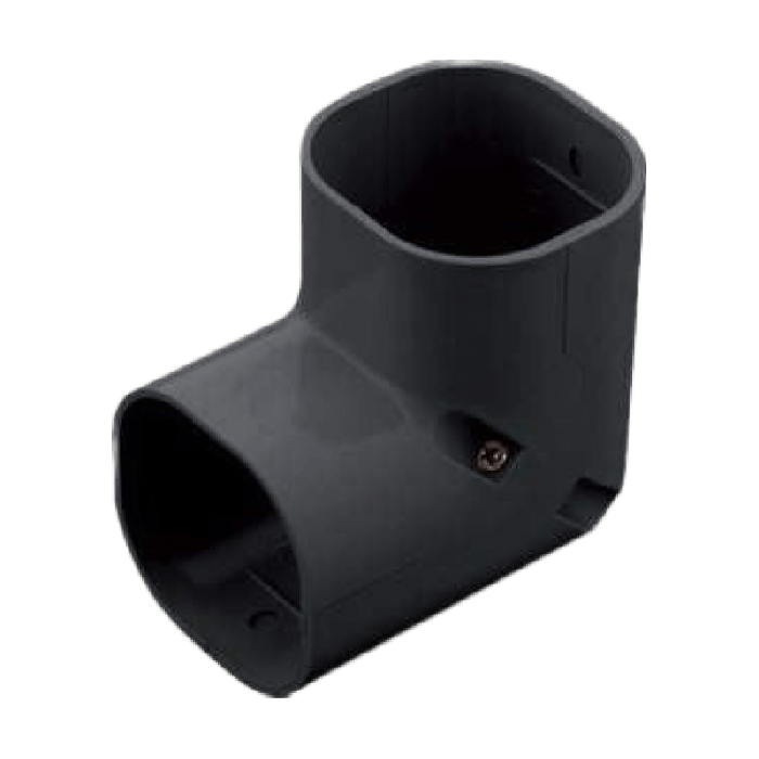 Airco lange stijgende bocht 90 graden - ZWART (SC-77-K)