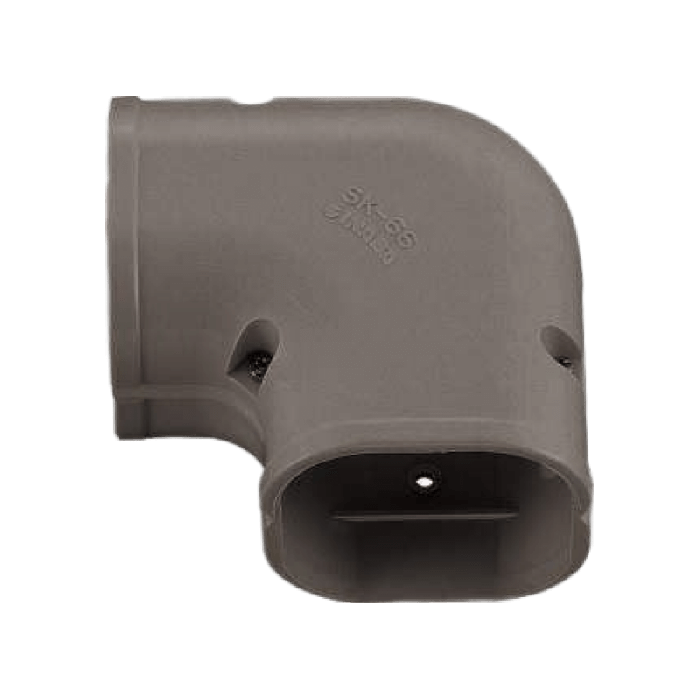 Airco lange vlakke bocht 90 graden - BRUIN (SK-77-B)