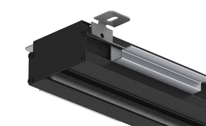 Instucbaar frameloos lijnrooster - 900mm - geïsoleerde plenumbox Ø125mm - TOEVOER & AFVOER