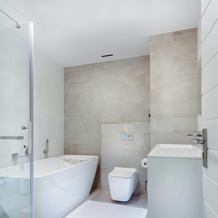 Whisper instucbaar designventiel - LINE - 125mm - toevoer/afvoer - Wit - met plenumbox Whisper instucbaar designventiel - LINE - 125mm - toevoer/afvoer - Wit - met plenumbox