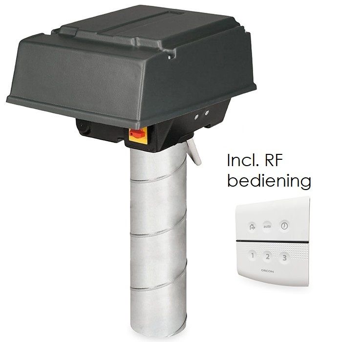 [Tweedekans] Pijpdakventilator MPV-10WR met RF-bediening - max 380 m3/h - aansluiting Ø 125mm