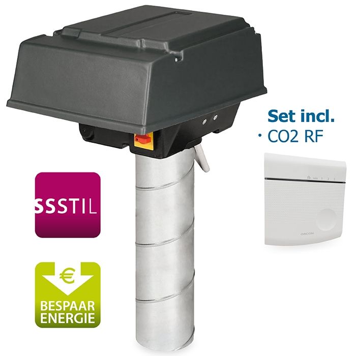 Pijpdakventilator MPV-10WRCO2 met CO2-bediening - max 380 m3/h - aansluiting Ø 125mm