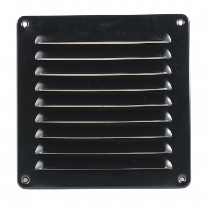 Aluminium schoepenrooster opbouw 155 x 155mm - Zwart (1-1616Z) Aluminium schoepenrooster opbouw 155 x 155mm - Zwart (1-1616Z)