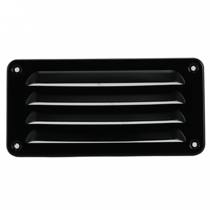 Aluminium schoepenrooster opbouw 180 x 90mm - ZWART (1-1809Z)