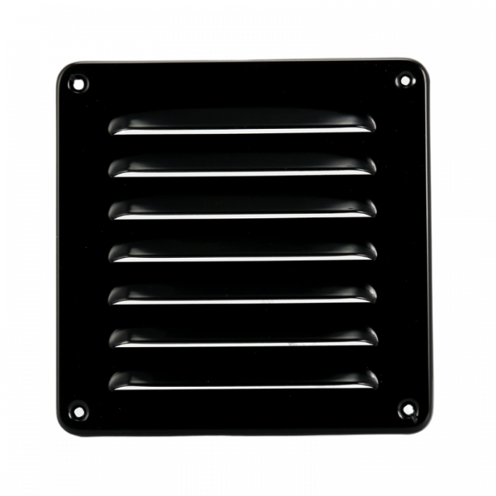 Aluminium schoepenrooster opbouw 195 x 195mm - Zwart (1-2020Z) Aluminium schoepenrooster opbouw 195 x 195mm - Zwart (1-2020Z)