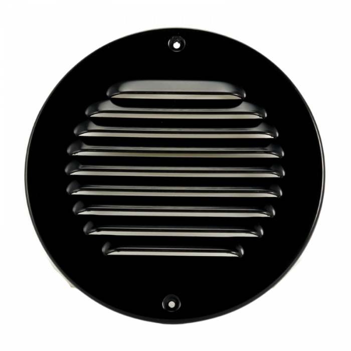 Aluminium rond schoepenrooster ZWART opbouw - 175mm (1-R175Z)