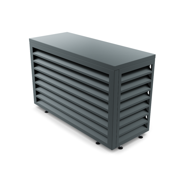 Aircover 900 - Luxe (airco) buitenunit omkasting - 93 x 60 x 48 cm - met achterplaat