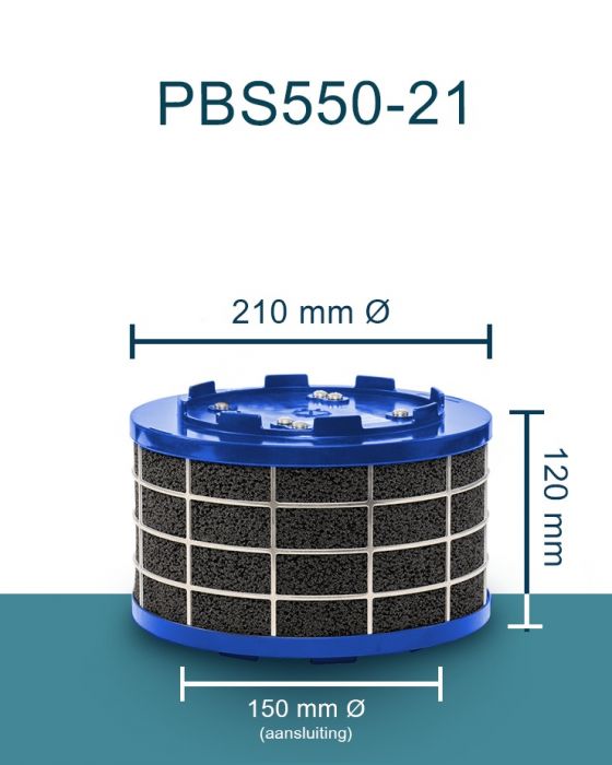 PuriVent SILO plasmafilter voor afzuigkap (schacht 240mm+) - 550 m3/h - aansluiting Ø150mm