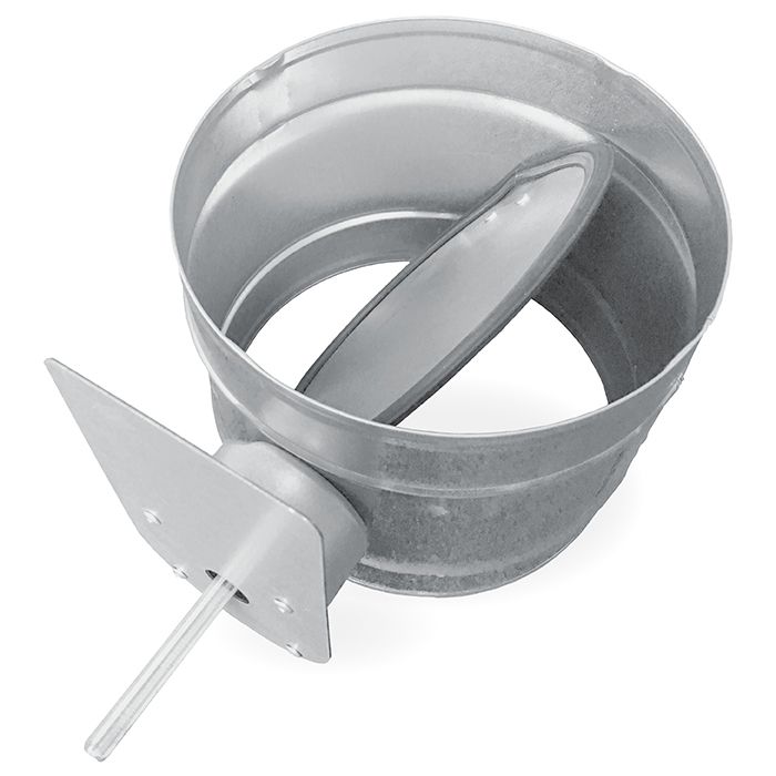 Regelklep Ø 200mm met motorstoel voor montage servomotor - luchtdicht