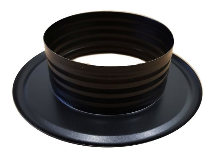 Afwerkrozet Ø100mm - zwart Afwerkrozet Ø100mm - zwart