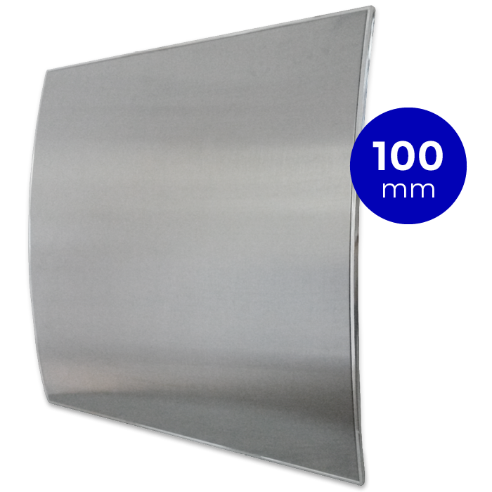 Design ventilatierooster vierkant (afvoer & toevoer) Ø100mm - RVS gebogen Design ventilatierooster vierkant (afvoer & toevoer) Ø100mm - RVS gebogen