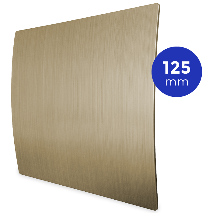 Design ventilatierooster vierkant (afvoer & toevoer) Ø125mm - kunststof - goud