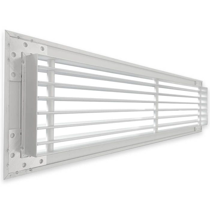 Tabletrooster inbouw voor gatmaat (BxH) 500 x 100mm - rechte staven - aluminium Tabletrooster inbouw voor gatmaat (BxH) 500 x 100mm - rechte staven - aluminium