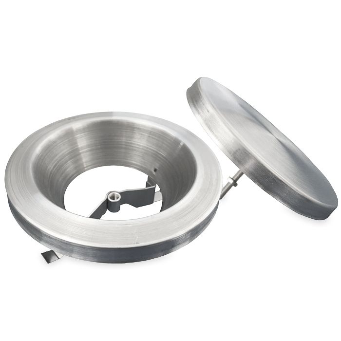 Toevoerventiel aansluitdiameter 125mm - Geborsteld RVS