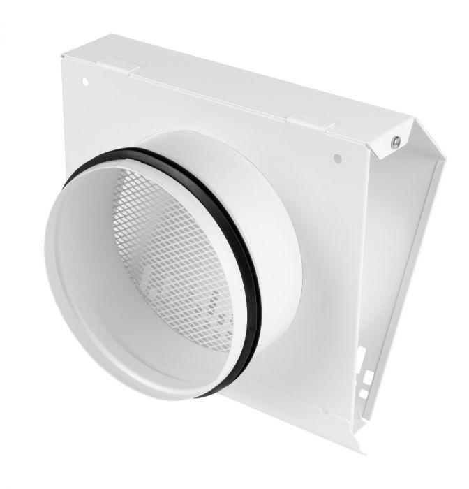 Whisper Luxe Design Gevelkap 125mm - TOEVOER - WIT Whisper Luxe Design Gevelkap 125mm - TOEVOER - WIT