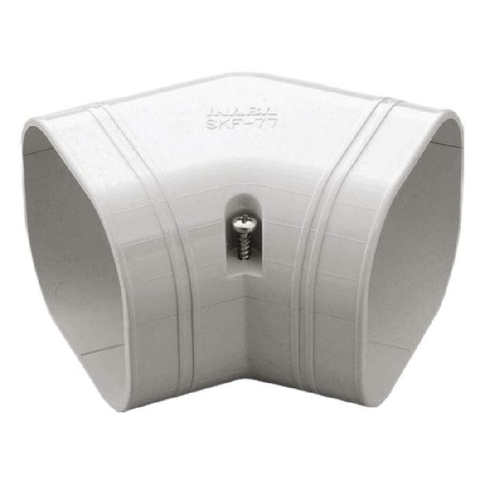 Vlakke bocht 45 graden - WIT (SKF-77-W) Vlakke bocht 45 graden - WIT (SKF-77-W)