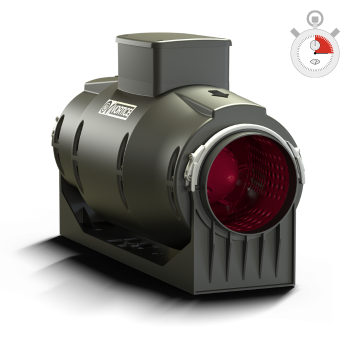 Vortice buisventilator LINEO 125T 'QUIET' - aansluiting 125mm- 3 standen MET NALOOPTIMER