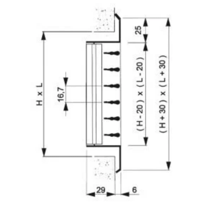Wandrooster VTA-8110D (INBOUW) staal – met dubbele instelbare schoepen Wandrooster VTA-8110D (INBOUW) staal – met dubbele instelbare schoepen