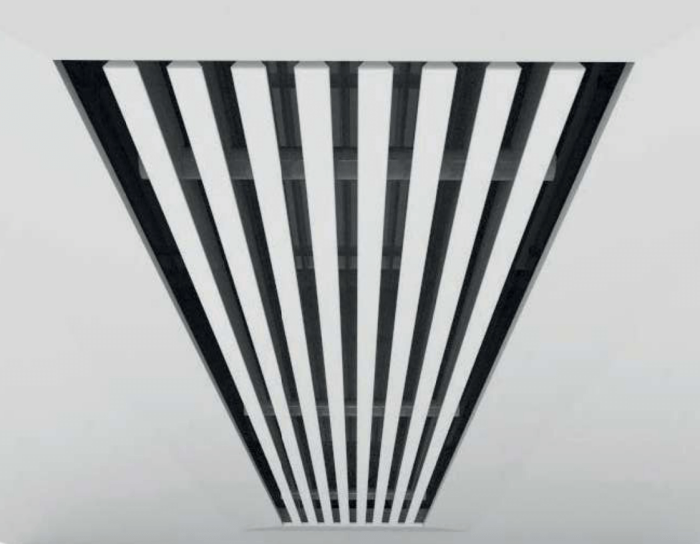 Instucbaar frameloos wandrooster - 100x50mm - t.b.v. kanaal 110 x 55mm Instucbaar frameloos wandrooster - 100x50mm - t.b.v. kanaal 110 x 55mm