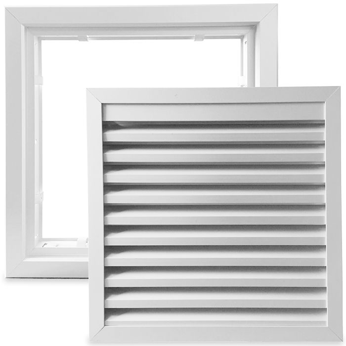 Whirlpool rooster voor gatmaat (BxH) 400 x 400mm - aluminium - uitneembaar binnenwerk