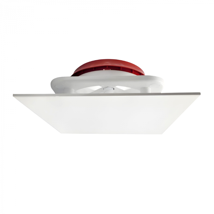 Whisper Designventiel vierkant 125mm kunststof - toevoer/afvoer - WIT RAL9016