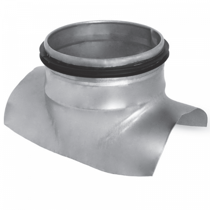 Zadelstuk met rubberdichting op buis Ø 315mm met 90° aftakking Ø 160mm